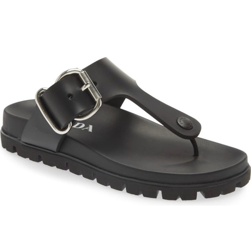 Prada Rubber Thong Sandals Size 38-Brand New in Box (never worn)